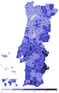 Share of CHEGA (CH) by municipality