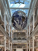 Earth globe exhibited in September 2019