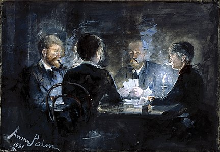 A Game of L'hombre in Brøndum's Hotel, by Anna Palm de Rosa