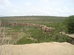 The limestone landscape of Debre Nazret