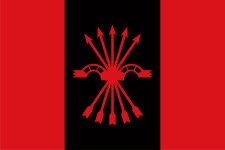 דגל התנועה הפלנחיסטית, מפלגה פאשיסטית קיצונית שתמכה במרד ברפובליקה