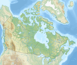 Location of man made lake in Canada.