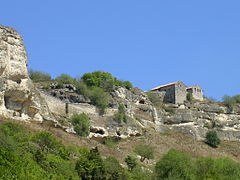 Vue de l'ancienne forteresse de Çufut Qale.