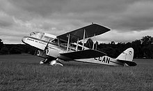 Photograph of a DH84 Dragon, the mainstay of United Airway's operation to and from Hall Caine