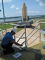 Jake Maule performs microbial survey of Pad 39A (August 4, 2009).