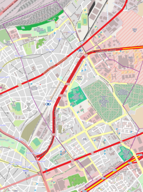 Carte de la commune d'Evere