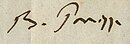 Firma di Bartolomeo Panizza