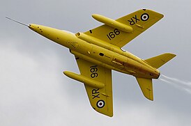 Самолёт «Folland Gnat», окрашенный в цвета авиагруппы «Жёлтые Валеты»