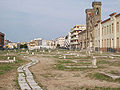 Veduta parziale del Piano delle Fosse e sullo sfondo la Chiesa di San Domenico.