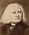 A Russian-made cabinet card photo of musician Franz Liszt in the early 1880s.