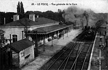 La gare vers 1900, avec le bâtiment voyageurs de 1847