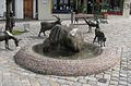 Fontaine aux chèvres, sculpture de Willi Tannheimer.