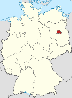 Berlin highlighted in Germany