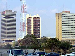 Lusaka financial district.