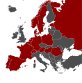 خريطة الدول الأوروبية المشاركة لعام 2011.