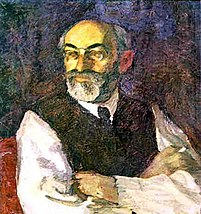 Mikhail Gershenzon, 1917, oil on canvas