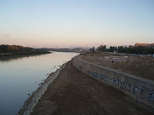 Obras en la ribera del meandro de Ranillas