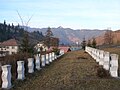 Romanian military cemetery; hills in the background
