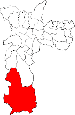 Location of the Subprefecture of Parelheiros in São Paulo