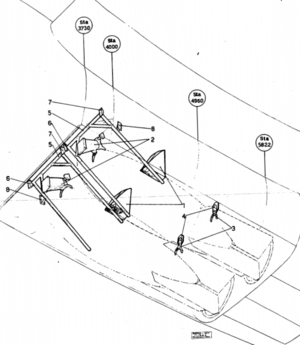 Bomb bay with 500 kg bombs (+ bomb forks)