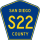 County Road S22 marker