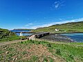 Neue Straßenbrücke von Canna (im Hintergrund) nach Sanday