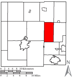 Location of Sandusky Township in Crawford County