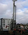 Soilmec drilling rig operating in Newmarket, Auckland, New Zealand.