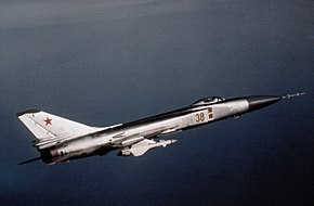 Су-15TM Войск ПВО СССР в полёте, 1989 год.