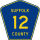 County Route 12 marker