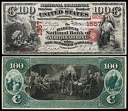 $100 Original Series Raleigh National Bank Raleigh, North Carolina