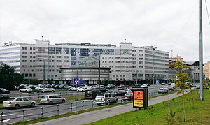 Complexo de edifícios da Direção Central do Estado-Maior das Forças Armadas russas na Rua Grizodubova, em Moscou.