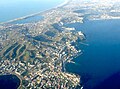 Aerial shot of Baia. Castello Aragonese is just to right of center.