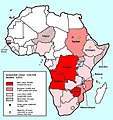 Image 3By 12 February 2009, the number of cases of infection by cholera in sub-Saharan Africa had reached 128,548 and the number of fatalities, 4,053. (from History of cholera)