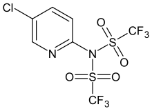 Skeletal formula of Comin's Reagent