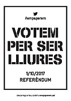 Affiche appelant à voter en Catalogne.