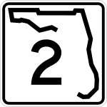 Straßenschild der Florida State Road 2