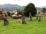 Toraja megaliths memorializing the deceased in Sulawesi, Indonesia