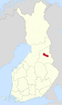 Location of Hyrynsalmi in Finland