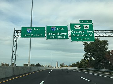 Northern terminus of Interstate 71, 2016