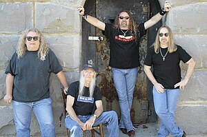 The Kentucky Headhunters in 2009. From left to right: Richard Young, Fred Young, Doug Phelps, Greg Martin. Photograph by Brad U. Wheeler