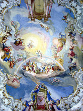 Ceiling of the Wieskirche by Johann Baptist Zimmermann (1745 – 1754)
