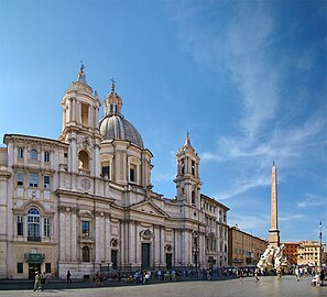 Église Sainte-Agnès en Agone et obélisque de la piazza Navona