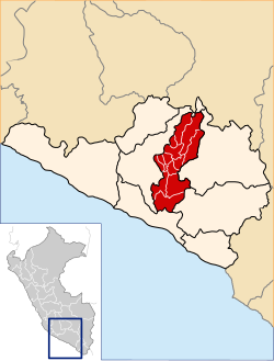 Location of Castilla in the Arequipa Region