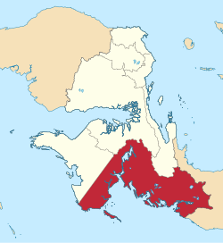Location in West Papua