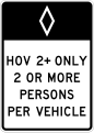 R3-10 Preferential lane vehicle occupancy definition (post-mounted)