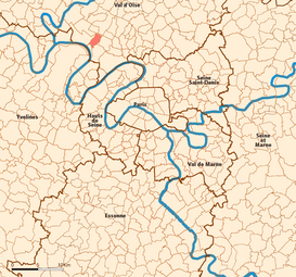 Position dans la grande couronne parisienne.