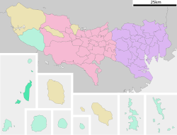 Location of Niijima in Tokyo Metropolis