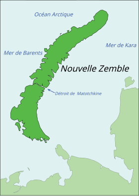 Carte de la Nouvelle-Zemble.