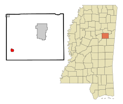 Location of Sturgis, Mississippi